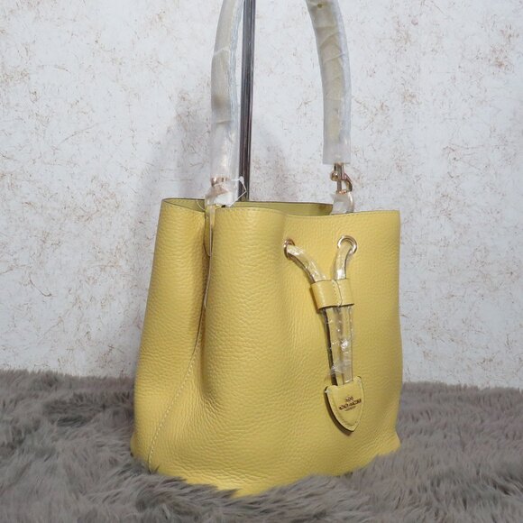 Coach Rowan Drawstring Bucket Bag (Yellow) - Picture 4 of 10